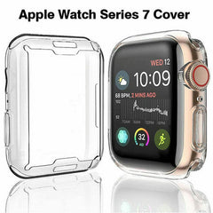 For Apple Watch Series 7 41mm Clear Full Body TPU Screen Protector Cover Case