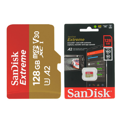 SanDisk Extreme 128GB Micro SD SDXC 160MB/s A2 V30 C10 Action Camera Memory Card